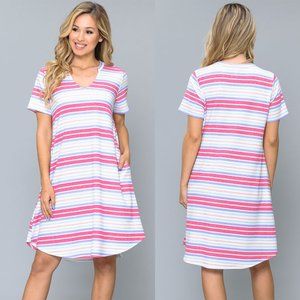 Mock Collar Dress with Pockets